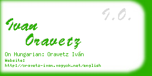 ivan oravetz business card